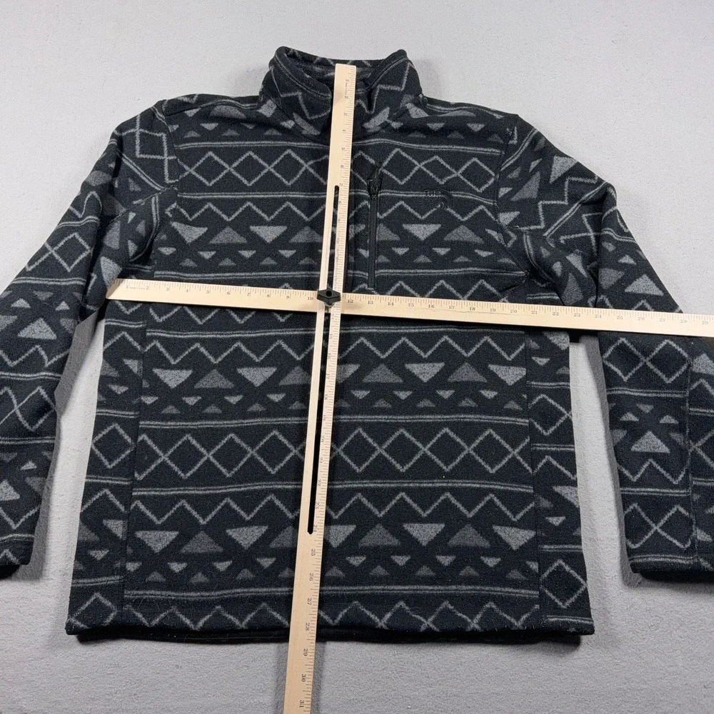 The North Face Novelty Gordon Lyons Men Large 1/4 Zip Fleece Grey Black Gorpcore